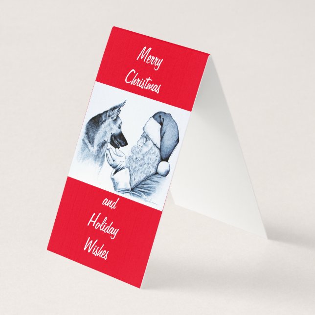 Deutscher Hirte und Weihnachtsmann (Rückseite)