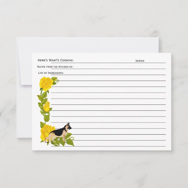 Deutscher Hirte: Von der Küche der Rezept-Karte (Vorderseite)