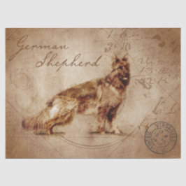 Deutscher Hirtendecoup Seidenpapier