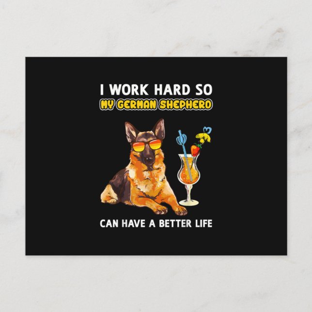 Deutscher Hirtenliebhaber Einladungspostkarte (Vorderseite)