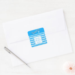 Deutscher Individuelle Name für Bier Quadratischer Aufkleber