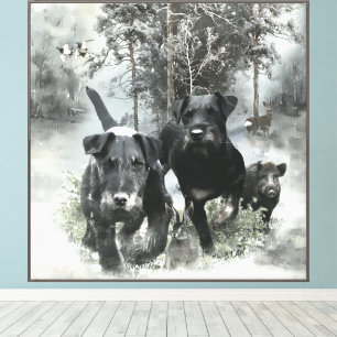 Deutscher Jagdterrier, Der Jagdterrier, Art Leinwanddruck