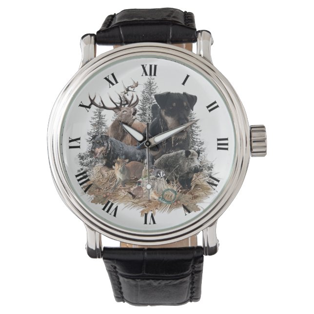 Deutscher Jagdterrier (Jagdterrier) Armbanduhr (Vorderseite)