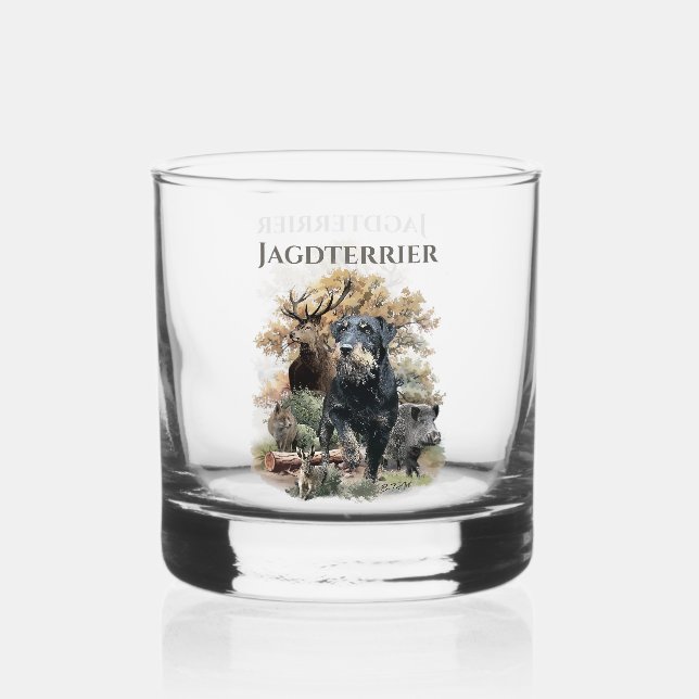 Deutscher Jagdterrier Whiskyglas (Rückseite)