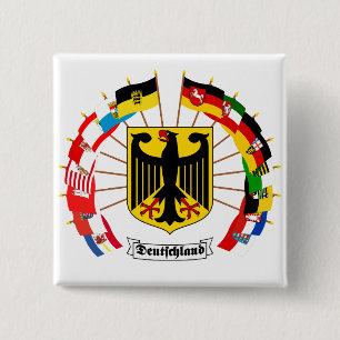 Deutscher kennzeichnet Pinwheel Button