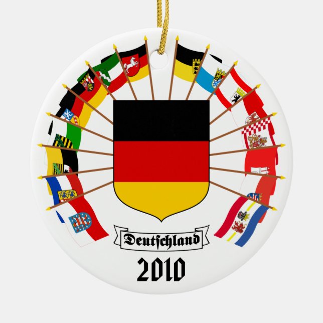 Deutscher kennzeichnet Pinwheel Keramik Ornament (Vorne)