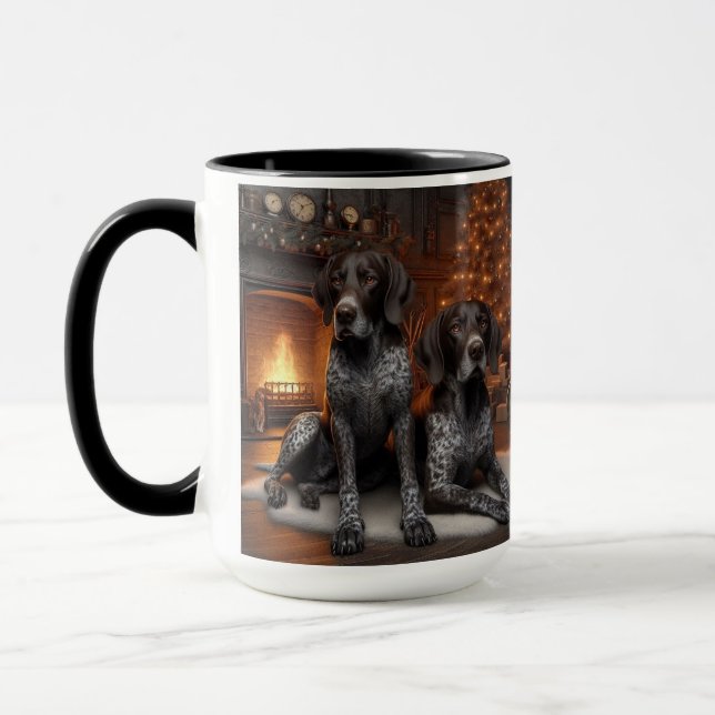 Deutscher Kurzfilm Pointer Pair Weihnachtscup der  Tasse (Links)