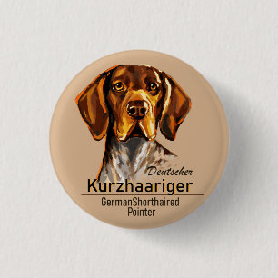 Deutscher Kurzhaar-Schlüsselanhänger Button