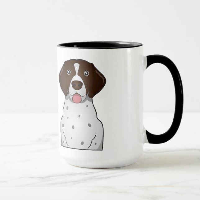 Deutscher kurzhaariger Zeiger-Cartoon Tasse (Rechts)