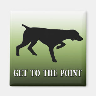 Deutscher kurzhaariger Zeiger "gelangen an den Magnet