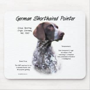 Deutscher kurzhaariger Zeiger-Geschichtsentwurf Mousepad
