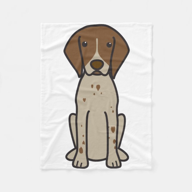 Deutscher kurzhaariger Zeiger-HundeCartoon Fleecedecke (Vorderseite)
