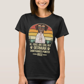 Deutscher Kurzläufer-Regel Vintager Retrohund T-Shirt