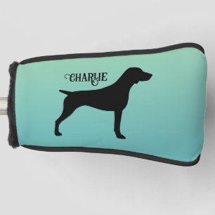 Deutscher Kurzläufer-Silhouette-Individuelle Name Golf Headcover