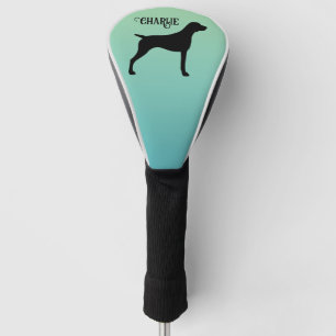 Deutscher Kurzläufer-Silhouette-Individuelle Name Golf Headcover