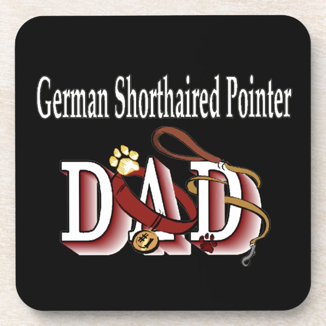 Deutscher Kurzläufer-Vater Untersetzer (Vorderseite)