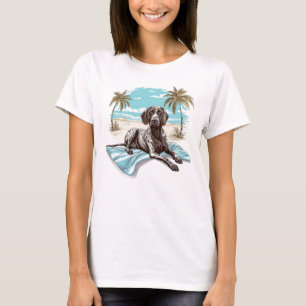 Deutscher Kurzzeiger am Strand T-Shirt
