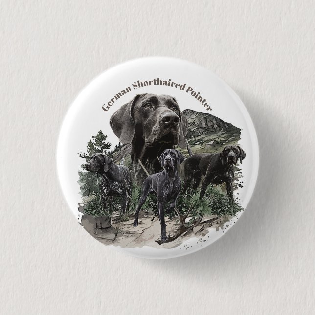 Deutscher Kurzzeiger Button (Vorderseite)