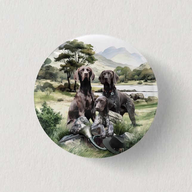 Deutscher Kurzzeiger Button (Vorderseite)