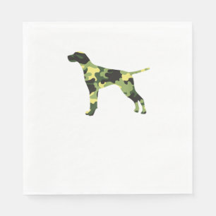 Deutscher Kurzzeiger _ Hund Camouflage Silhouette Serviette