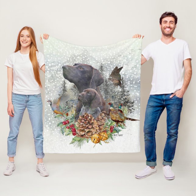 Deutscher Kurzzeiger im Winter Fleecedecke (Beispiel)