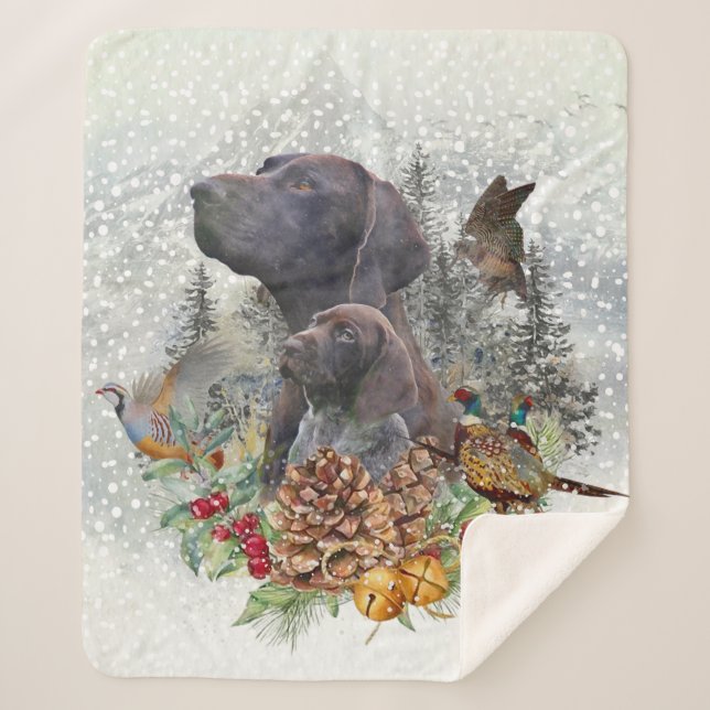 Deutscher Kurzzeiger im Winter Sherpadecke (Vorderseite)