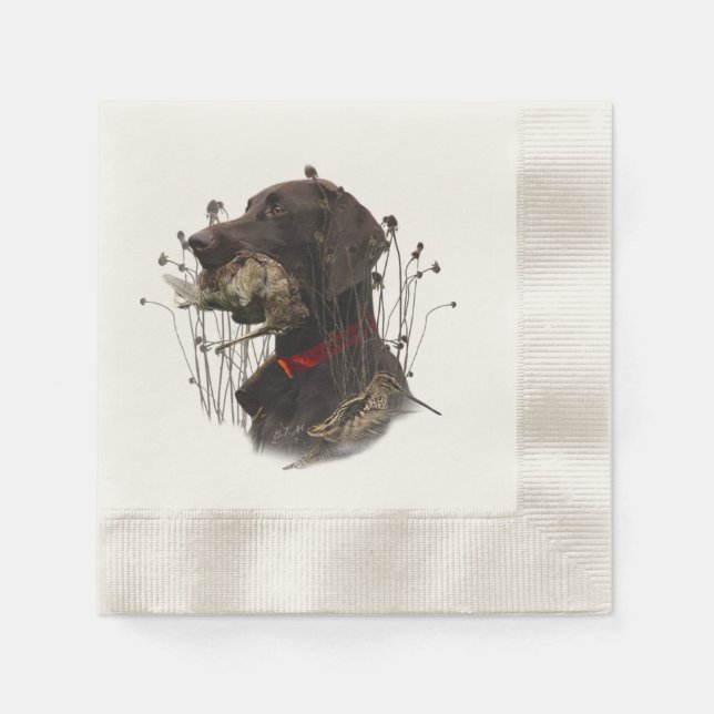 Deutscher Kurzzeiger Serviette (Vorderseite)