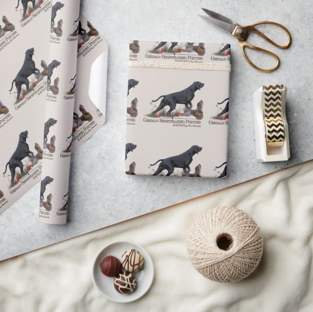 Deutscher Kurzzeiger, ZACHAR-Tapisserie Geschenkpapier (Kunsthandwerk)