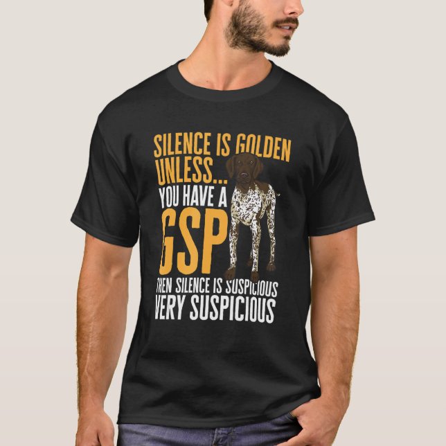 Deutscher Kurzzeitiger Schweigen ist Goldenes APS  T-Shirt (Vorderseite)
