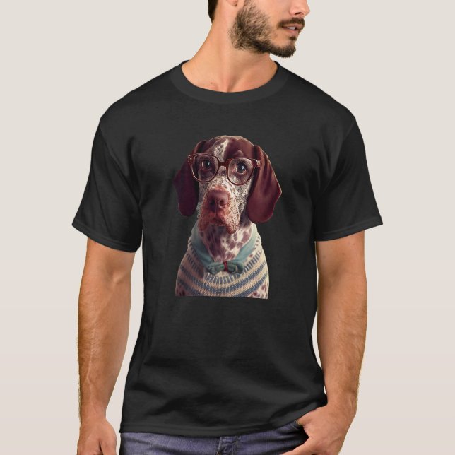 Deutscher Kurzzeitpointer APS Mama VATER 1 T-Shirt (Vorderseite)