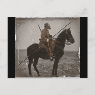 Deutscher Lancer auf Horseback Postkarte