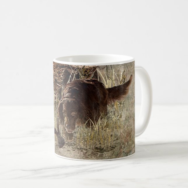 Deutscher Langhaariger Pointer Kaffeetasse (VorderseiteRechts)