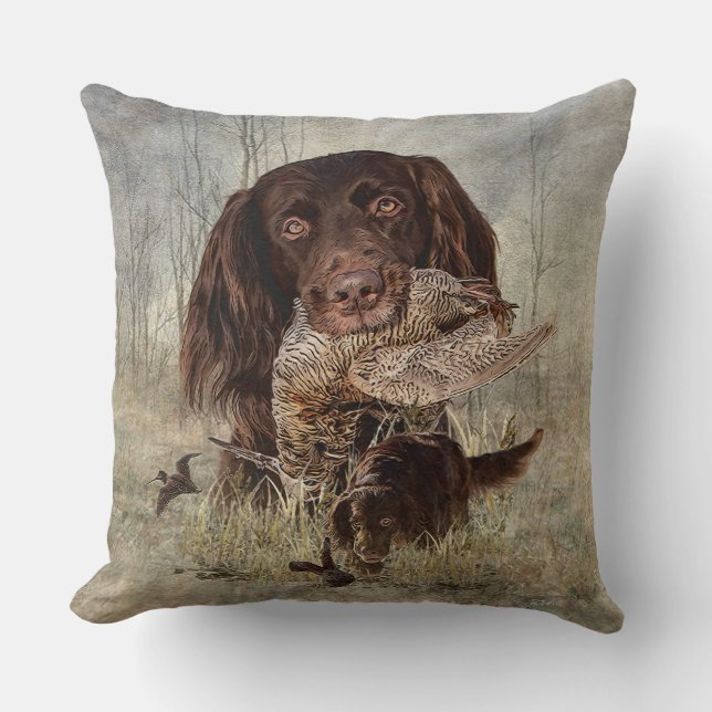 Deutscher Langhaariger Pointer Kissen (Vorderseite)