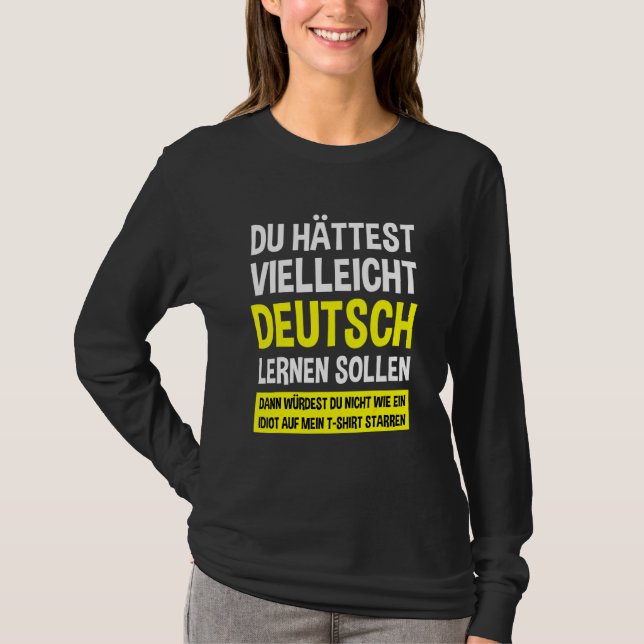 Deutscher Lautsprecher lernen - Deutschland Flag D T-Shirt (Vorderseite)
