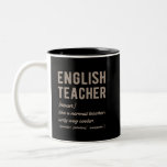 Deutscher Lehrer definiert - Funny Retro Zweifarbige Tasse<br><div class="desc">Deutscher Lehrer definiert - Funny Retro Design. Perfektes Design für jeden mit Leidenschaft für Englischlehrer und Sprachlehrer.</div>