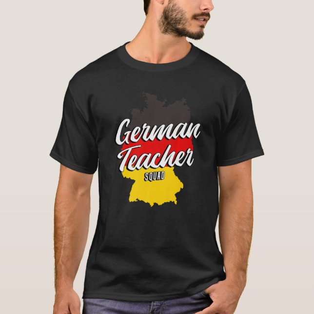 Deutscher Lehrer - Deutscher Flaggensprachunterric T-Shirt (Vorderseite)