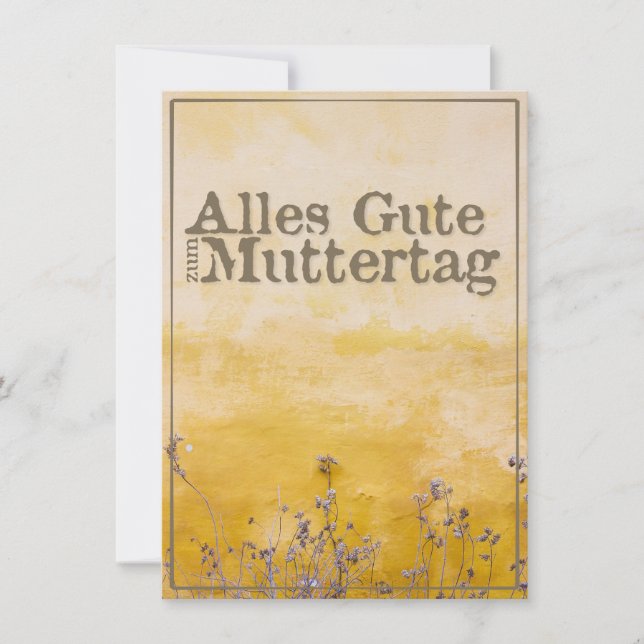 Deutscher Muttertag auf der Wiese der Vintagen Blu (Vorderseite)