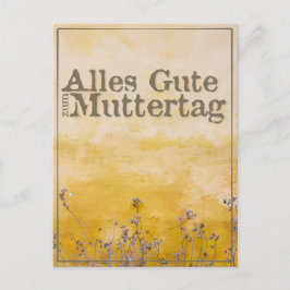 Deutscher Muttertag auf der Wiese der Vintagen Blu Feiertagspostkarte