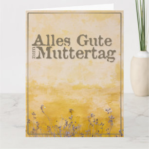 Deutscher Muttertag auf der Wiese der Vintagen Blu Karte