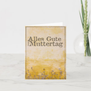 Deutscher Muttertag auf der Wiese der Vintagen Blu Karte
