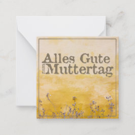 Deutscher Muttertag auf der Wiese der Vintagen Blu Mitteilungskarte