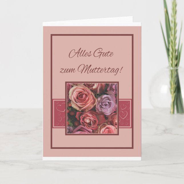 Deutscher Muttertag glücklich! Karte (Vorderseite)