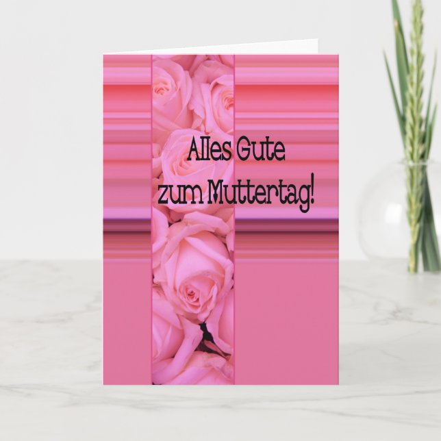 Deutscher Muttertag glücklich! Karte (Vorderseite)