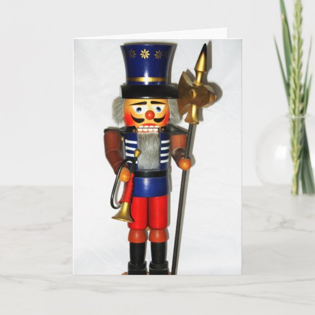 DEUTSCHER NUTCRACKER FEIERTAGSKARTE (Vorderseite)