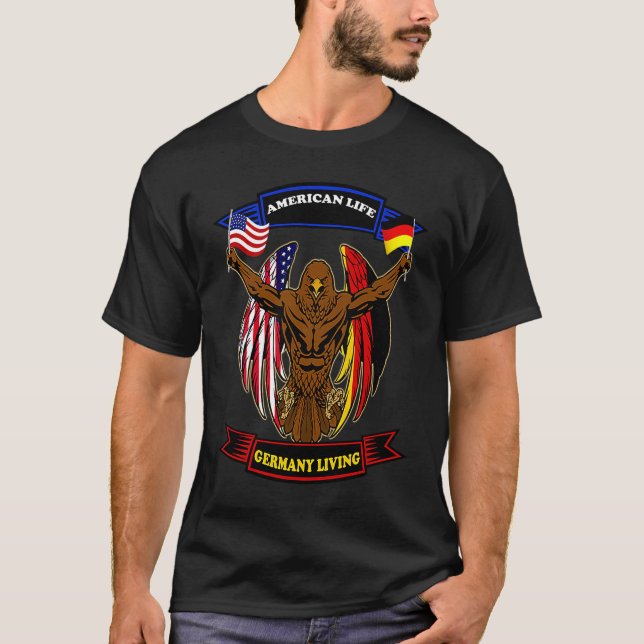 Deutscher Patriotischer Adler Fahnen Erbe Exp T-Shirt (Vorderseite)