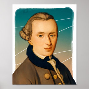 Deutscher Philosoph Immanuel Kant Illustration Poster