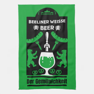 Deutscher Pilsner Beer und Wurst Geschirrtuch