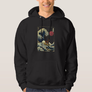 Deutscher Pinscher Japanische Kanagawa-Welle Surfh Hoodie