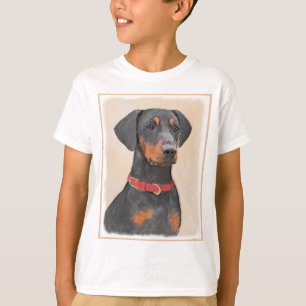 Deutscher Pinscher Malerei Originale Tierkunst T-Shirt