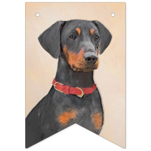 Deutscher Pinscher Malerei Originale Tierkunst Wimpelkette